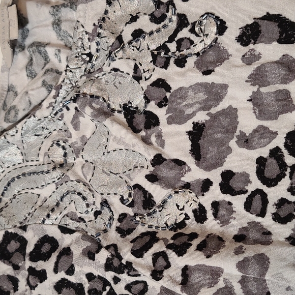 Laura Ashley leopard print blouse women's PS - Picture 2 of 5